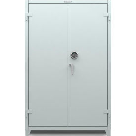 Strong Hold Products 46-243-AT-L-RAL9003 Strong Hold Cabinet with Electronic Lock with Digital Screen 48"W x 24"D x 75"H, White image.