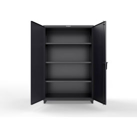 Strong Hold® Extra Heavy Duty Cabinet w/SecuRam ScanLogic Basic Lock 48"W x 24"D x 75"H Black 