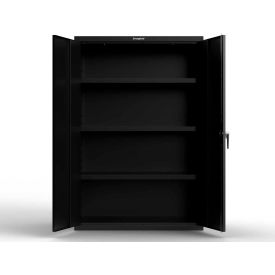Strong Hold® Heavy Duty Cabinet with SecuRam ScanLogic Basic Lock 48"W x 24"D x 75"H Black 