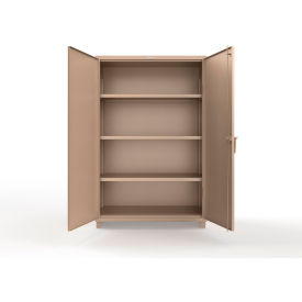 Strong Hold® Extra Heavy Duty Cabinet w/3 Shelves Lockey 2200 Lock 48"W x 24"D x 75"H Beige 