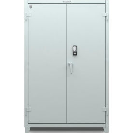 Strong Hold Products 46-243-PX-L-RAL1021 Strong Hold Cabinet with Electronic Lock and Card Reader 48"W x 24"D x 75"H, Yellow image.