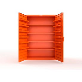 Strong Hold® Extra Heavy Duty Cabinet without Legs 12 Door Pans 48"W x 24"D x 72"H Orange