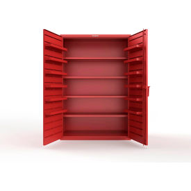 Strong Hold® Extra Heavy Duty Cabinet without Legs 12 Door Pans 48"W x 24"D x 72"H Red