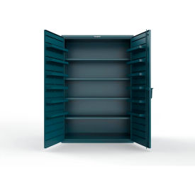Strong Hold® Extra Heavy Duty Cabinet without Legs 12 Door Pans 48"W x 24"D x 72"H Blue