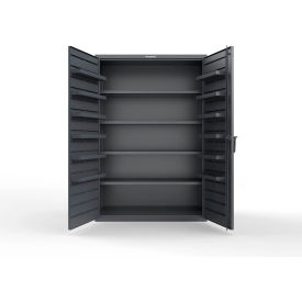 Strong Hold® Extra Heavy Duty Cabinet without Legs 12 Door Pans 48"W x 24"D x 72"H Dark Gray
