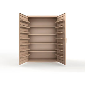 Strong Hold® Extra Heavy Duty Cabinet without Legs 14 Door Pans 48"W x 24"D x 72"H Beige