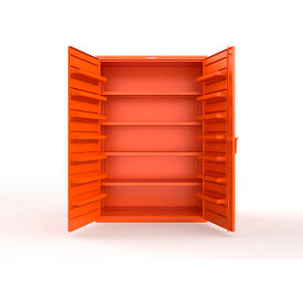 Strong Hold® Extra Heavy Duty Cabinet without Legs 14 Door Pans 48"W x 24"D x 72"H Orange