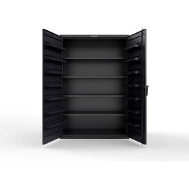 Strong Hold® Extra Heavy Duty Cabinet without Legs 14 Door Pans 48"W x 24"D x 72"H Black