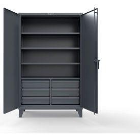 Strong Hold® HD Combination Cabinet w/SecuRam ScanLogic Smart Lock48"W x 24"D x 78"HDark Gray 