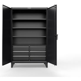 Strong Hold® HD Combination Cabinet w/SecuRam ScanLogic Basic Lock 48"W x 24"D x 78"H Black 