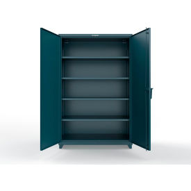 Strong Hold® Extra Heavy Duty Cabinet with 4 Shelves 48"W x 24"D x 75"H Blue 