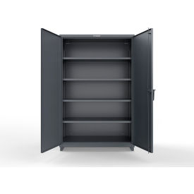 Strong Hold® Extra Heavy Duty Cabinet with 4 Shelves 48"W x 24"D x 75"H Dark Gray 