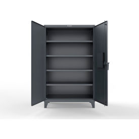 Strong Hold® Extreme Duty Cabinet Secured by Electronic Lock 48"W x 24"D x 78"H Dark Gray 
