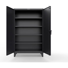 Strong Hold® Extreme Duty Cabinet with Secured by Electronic Lock 48"W x 24"D x 78"H Black 