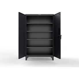 Strong Hold® Extreme Duty Cabinet With CompX 150 Lock 48"W x 24"D x 78"H Black 