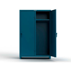 Strong Hold® 1-Tier 2 Door Extra Heavy Duty Locker 48"W x 24"D x 75"H Blue Assembled 