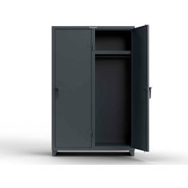 Strong Hold® 1-Tier 2 Door Extra Heavy Duty Locker 48"W x 24"D x 75"H Dark Gray Assembled 