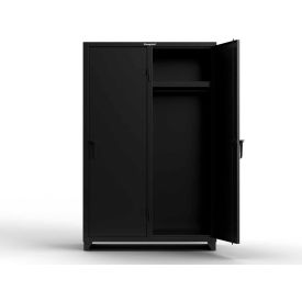 Strong Hold® 1-Tier 2 Door Extra Heavy Duty Locker 48"W x 24"D x 75"H Black Assembled 