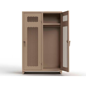 Strong Hold® 1-Tier 2 Door Extra HD Ventilated Locker 48"W x 24"D x 75"H Beige Assembled 