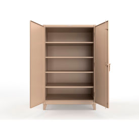 Strong Hold® Extreme Duty Cabinet with 4 Extra Deep Shelves 48"W x 36"D x 78"H Beige 