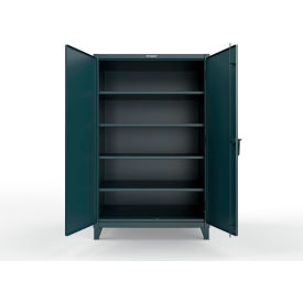 Strong Hold® Extreme Duty Cabinet with 4 Extra Deep Shelves 48"W x 36"D x 78"H Blue 