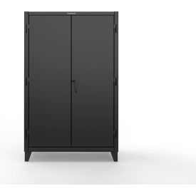 Strong Hold® Extreme Duty Cabinet with 4 Extra Deep Shelves 48"W x 36"D x 78"H Black 