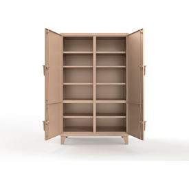 Strong Hold® Extreme Duty Cabinet with 4 Locking Doors 48"W x 24"D x 78"H Beige 
