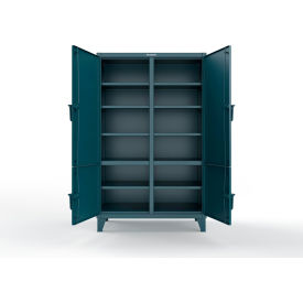 Strong Hold® Extreme Duty Cabinet with 4 Locking Doors 48"W x 24"D x 78"H Blue 
