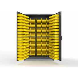Strong Hold® EHD Bin Cabinet w/SecuRam ScanLogic Smart Lock 48" W x 24" D x 75" H Dark Gray 