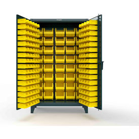 Strong Hold® Extreme Duty All Bin Cabinet w/Lockey 2200 Lock 48" W x 24" D x 78" H Blue 