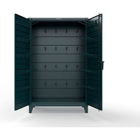 Strong Hold® Extreme Duty Ringing Cabinet with Hooks 48"W x 24"D 78"H Blue 