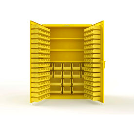 Strong Hold® Extra Heavy Duty Cabinet without Legs 160 Yellow Bins 48"W x 24"D x 72"H Yellow
