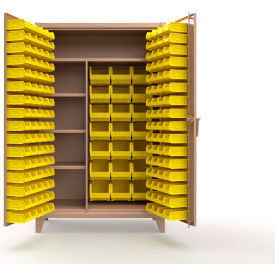 Strong Hold® Extreme Duty Bin Cabinet w/Multiple Sized Bins 48"W x 24"D x 78"H Beige 