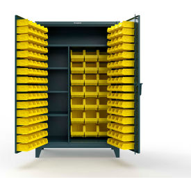 Strong Hold® Extreme Duty Bin Cabinet w/Multiple Sized Bins 48"W x 24"D x 78"H Blue 