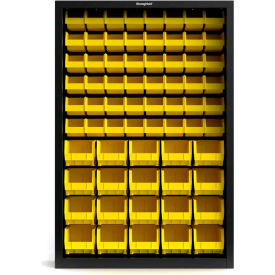 Strong Hold Products 46-CSU-BSC-180-P StrongHold® Heavy Duty 18 GA Closed Shelving Unit With 68 Storage Bins. 48"W X 24"D X 72"H image.