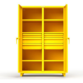 Strong Hold Products 46-DS-246-6DB-L-RAL1021 Stronghold Double Shift Cabinet with 6 Drawers 48"W x 24"D x 75"H , Yellow image.