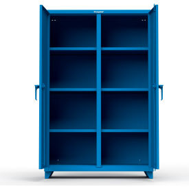 Strong Hold Products 46-DS-246-L-RAL5001 Stronghold Double Shift Industrial Cabinet 48"W x 24"D x 75"H , Blue image.