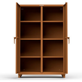 Strong Hold Products 46-DS-246-L-RAL8008 Stronghold Double Shift Industrial Cabinet 48"W x 24"D x 75"H , Brown image.