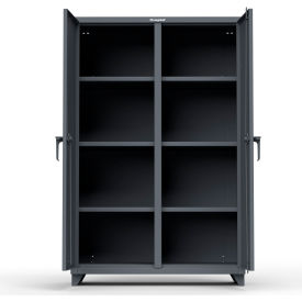 Strong Hold Products 46-DS-246-L-RAL7024 Stronghold Double Shift Industrial Cabinet 48"W x 24"D x 75"H , Dark Gray image.