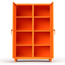 Strong Hold Products 46-DS-246-L-RAL2009 Stronghold Double Shift Industrial Cabinet 48"W x 24"D x 75"H , Orange image.
