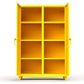 Strong Hold Products 46-DS-246-L-RAL1021 Stronghold Double Shift Industrial Cabinet 48"W x 24"D x 75"H , Yellow image.