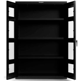 Strong Hold Products 46-LD-243-P StrongHold® Heavy-Duty 18 Ga. Clearview Cabinet, 3 Shelves, 48"W x 24"D x 72"H image.