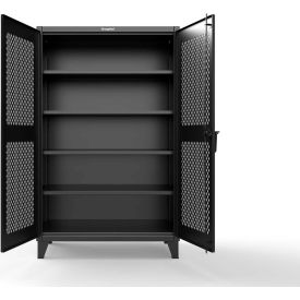 Strong Hold® Extreme Duty Cabinet w/SecuRam SafeLogic Basic Lock 48"W x 24"D x 78"H Black 