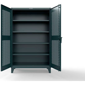 Strong Hold® HD Stationary Ventilated Cabinet w/SecuRam ScanLogic Basic Lock48"W x 24"D x 78"H 