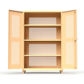 Strong Hold Products 46-VBS-243-L-RAL1019 Stronghold Fully-Ventilated Industrial Cabinet 48"W x 24"D x 75"H, Beige image.