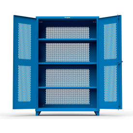 Strong Hold Products 46-VBS-243-L-RAL5001 Stronghold Fully-Ventilated Industrial Cabinet 48"W x 24"D x 75"H, Blue image.