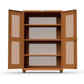 Strong Hold Products 46-VBS-243-L-RAL8008 Stronghold Fully-Ventilated Industrial Cabinet 48"W x 24"D x 75"H, Brown image.