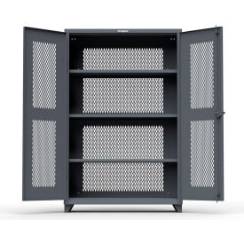 Strong Hold Products 46-VBS-243-L-RAL7024 Stronghold Fully-Ventilated Industrial Cabinet 48"W x 24"D x 75"H, Dark Gray image.
