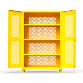 Strong Hold Products 46-VBS-243-L-RAL1021 Stronghold Fully-Ventilated Industrial Cabinet 48"W x 24"D x 75"H, Yellow image.