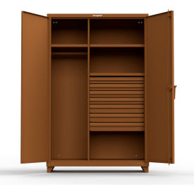 Strong Hold Products 46-W-243-7DB-L-RAL8008 Stronghold Industrial Uniform Cabinet with 7 Drawers 48"W x 24"D x 75"H , Brown image.